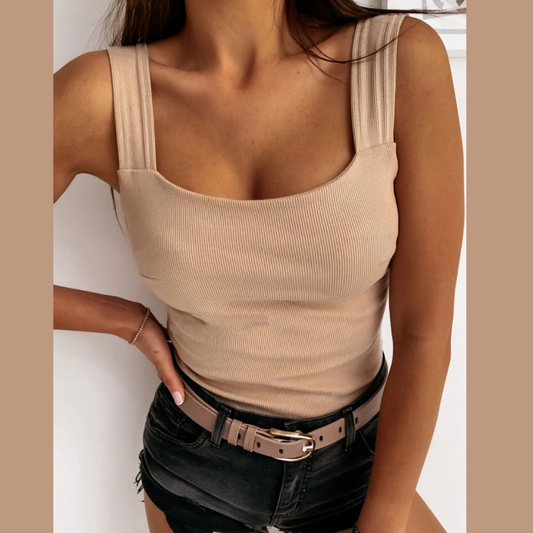 Square Neck Wide Strap Tank