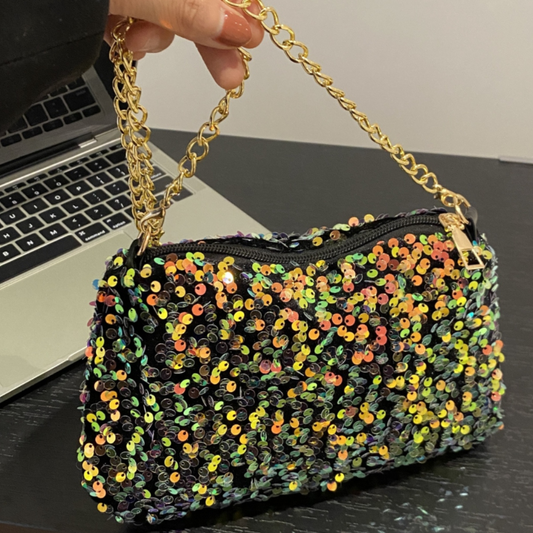 Sequin Removable Strap Shoulder Bag