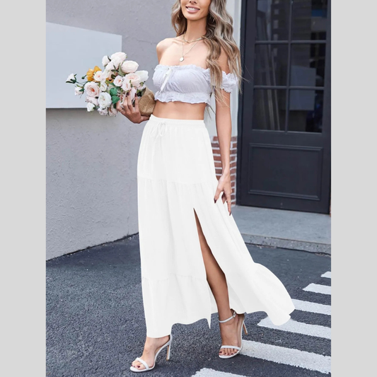 Full Size Slit Maxi Skirt Plus Size