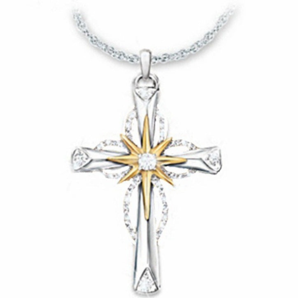 Octagonal Star Cross Alloy Pendant