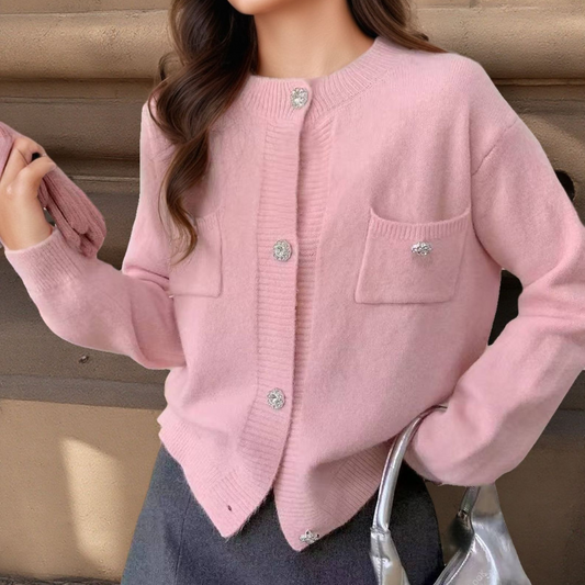 Women's Long-sleeved Knitted Cardigan Simple Coat