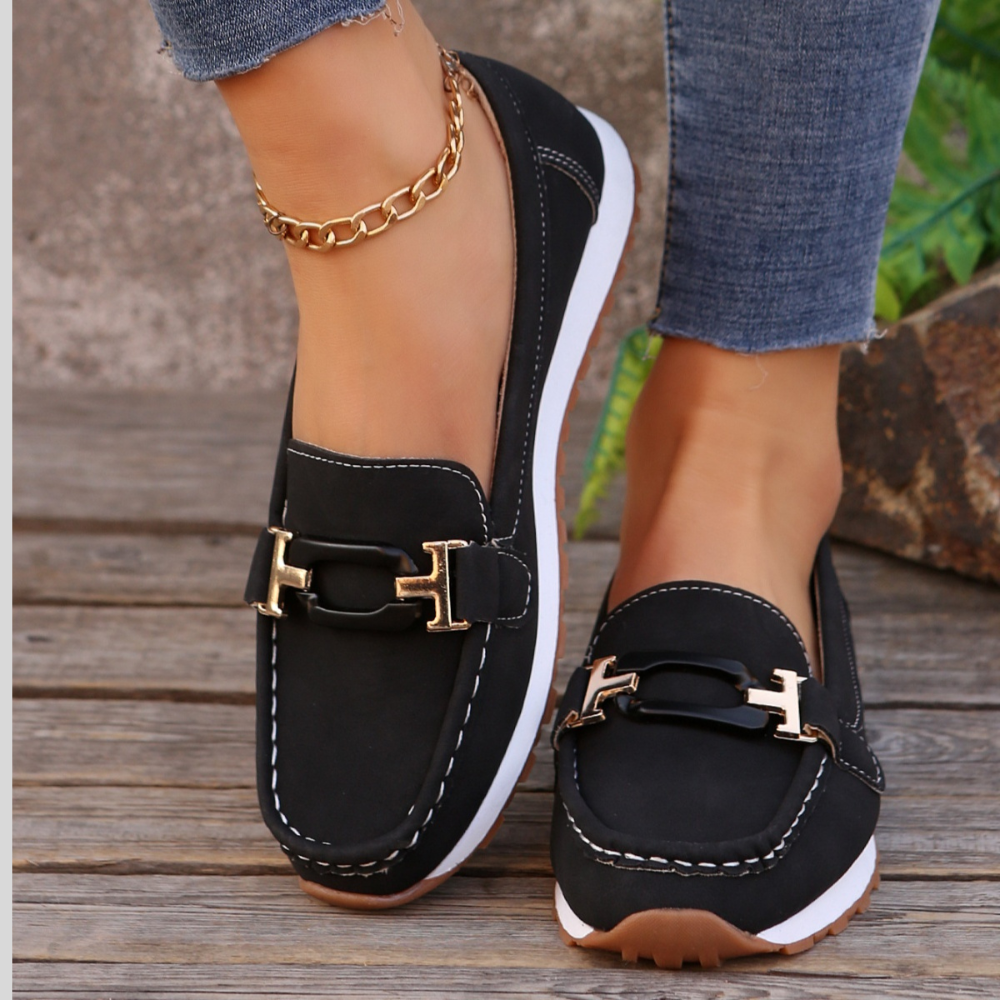 Buckle Decor Casual Slip-Ons