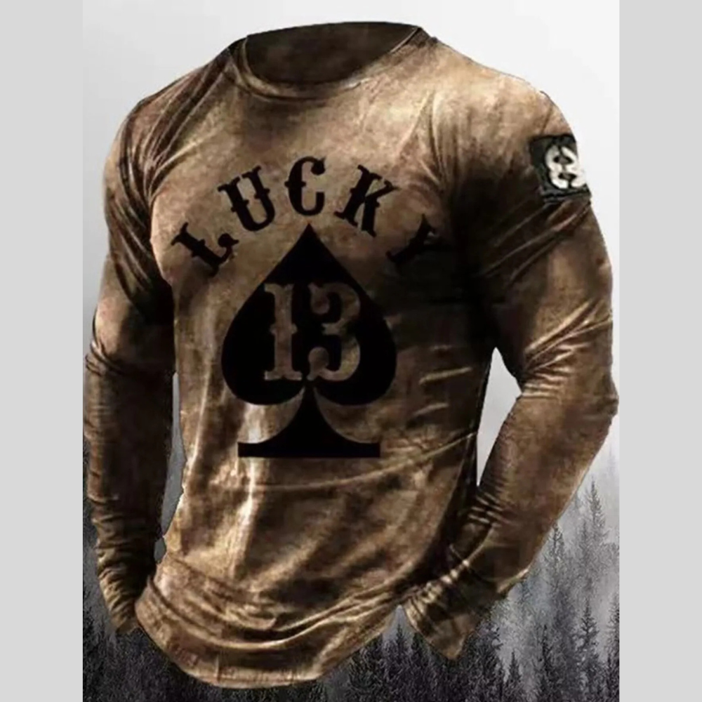 Men's Full Size Graphic Long Sleeve T-Shirt Plus Size