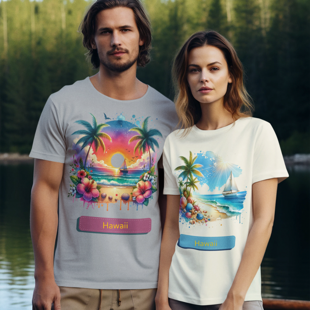 Unisex Softstyle T-Shirt- Personalized Beach Themes