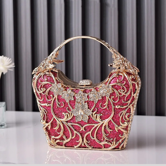 Hollow Out Party Clutch Shiny Banquet Bag