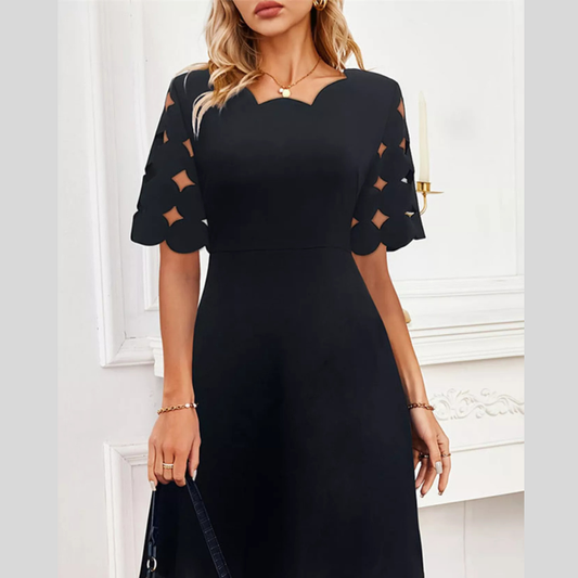 Cutout Half Sleeve Mini Dress