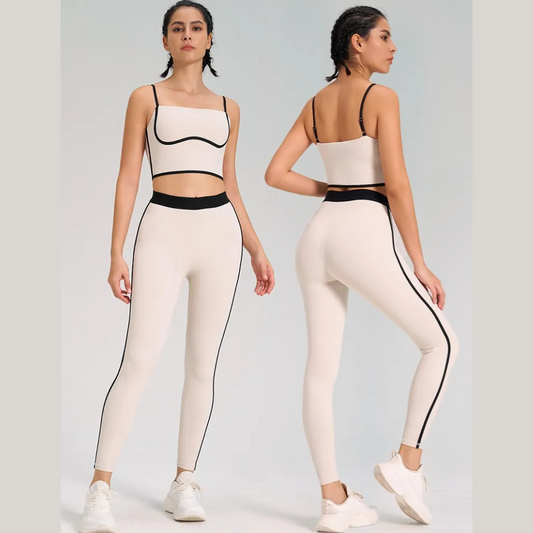 Sports Yoga Suit Two-piece Set Nude Feel Double-sided Sanding Outdoor