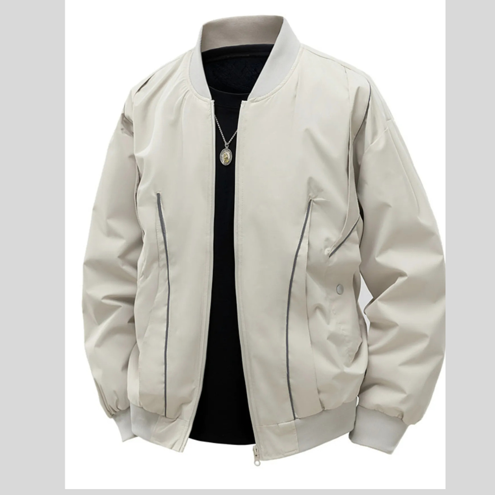 Men's Full Size Casual Lightweight Zip Up Bomber Jacket Plus Size