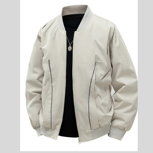 Men's Full Size Casual Lightweight Zip Up Bomber Jacket Plus Size