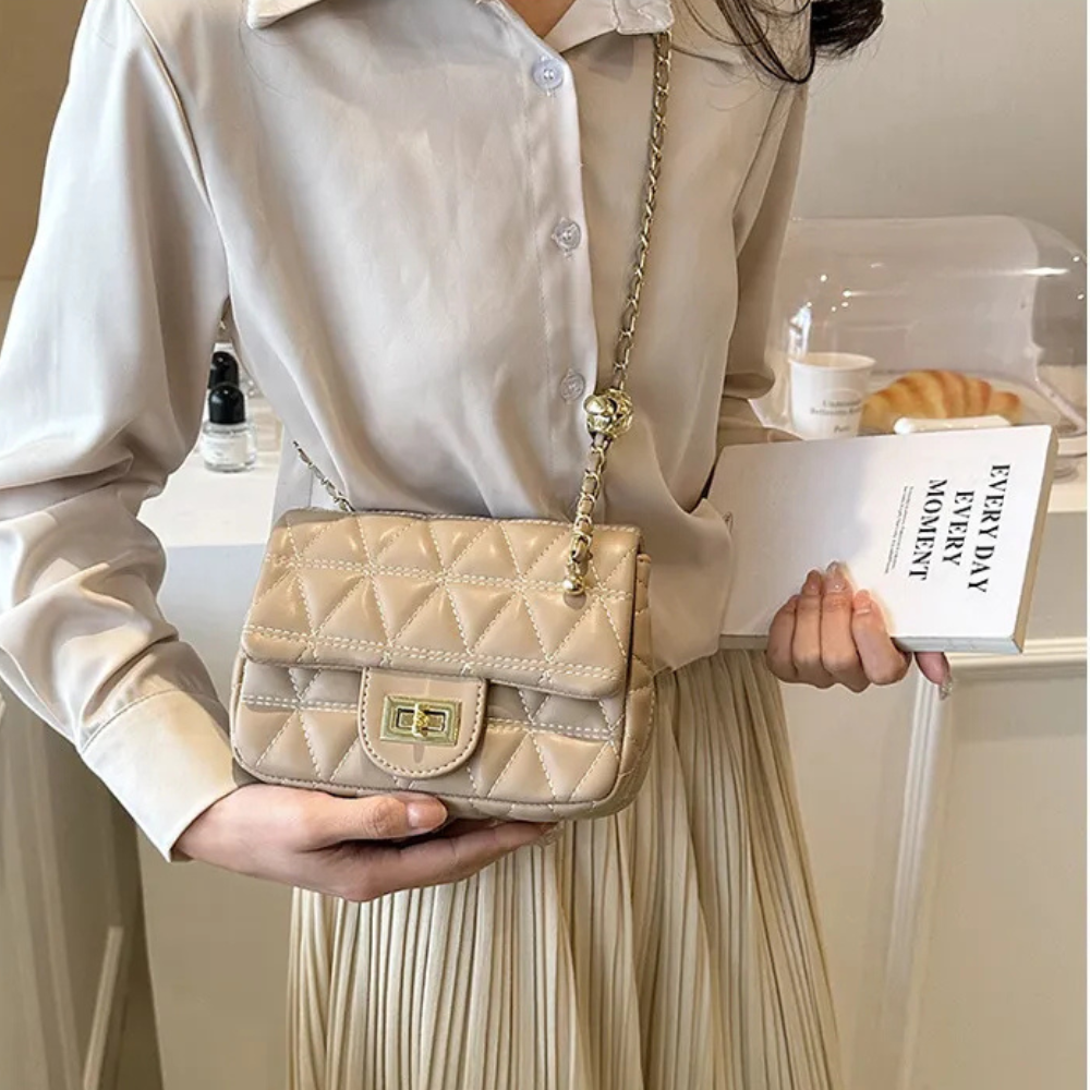 High-grade Diamond Pattern Chain Bag Women's Simple All-match
