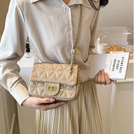High-grade Diamond Pattern Chain Bag Women's Simple All-match