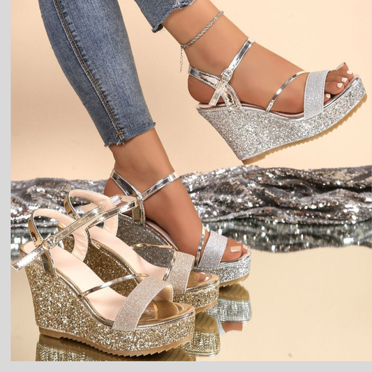 Open Toe Platform Wedge Sandals