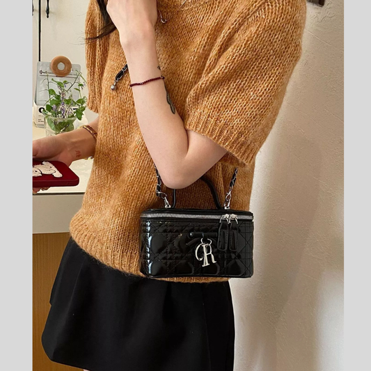 Top Handle PU Leather Crossbody Bag