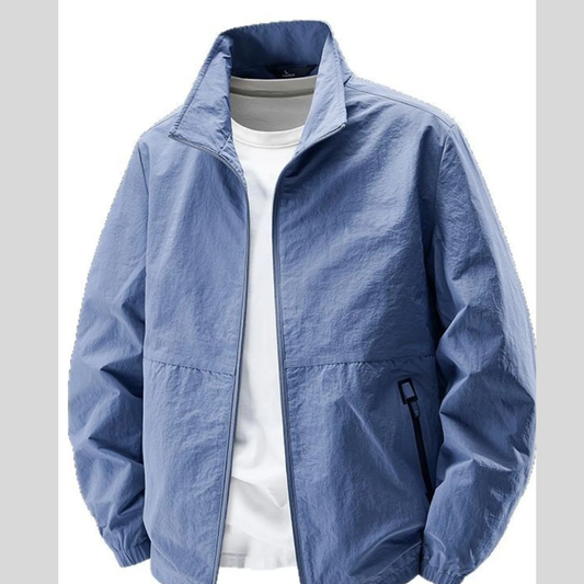 Men's Plus Size Zip Up Long Sleeve Jacket
