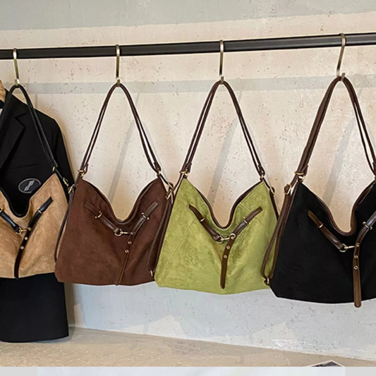 Vintage Suede Tote Bag