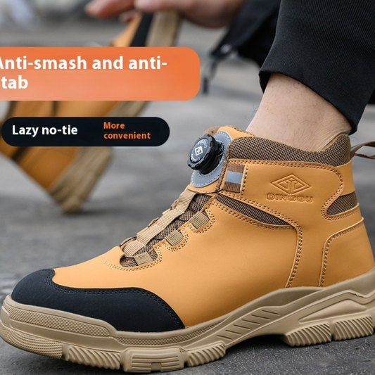 High Top Safety Shoes For Men All Seasons Anti-smash And Anti-puncture