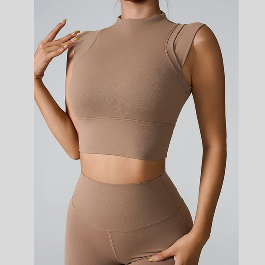 Mock Neck Active Tank