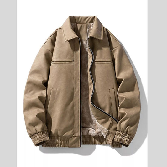 Men’s Plus Size Classic Zip-Front Jacket