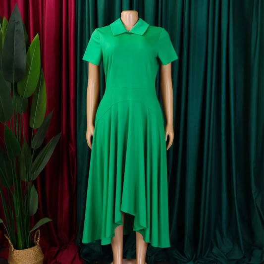 Fashion Temperament High Waist Banquet Large Swing Elegant Evening Party Africa Dress