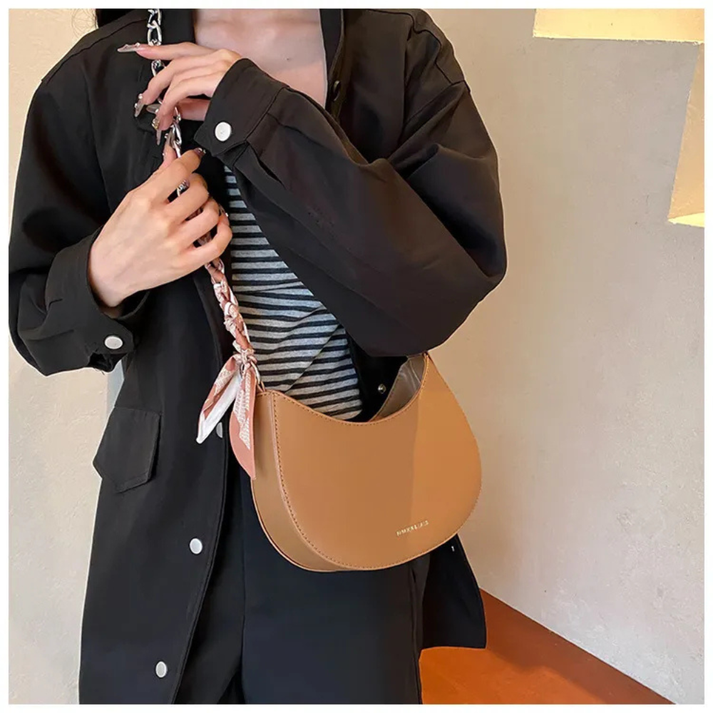 Simple All-match Retro Fashion Shoulder Trendy Small Saddle Bag