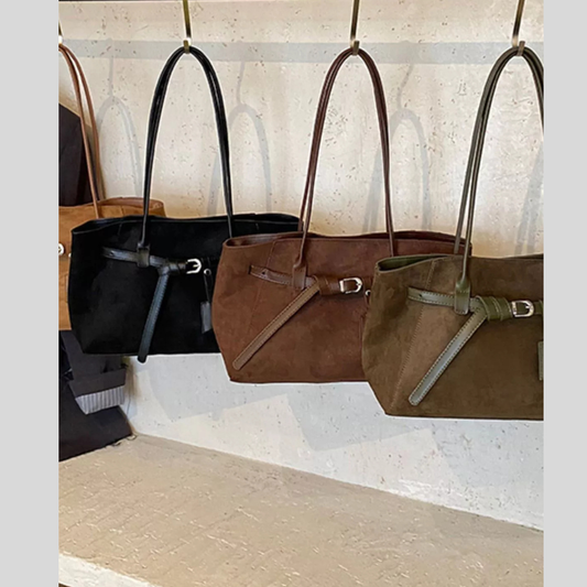 Lightweight Suede Shoulder Bag
