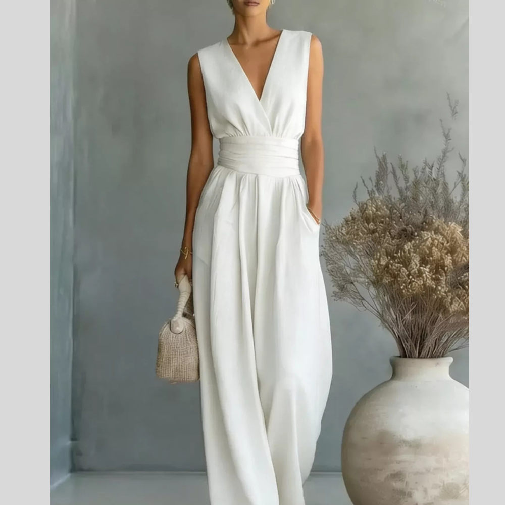 Full Size Sleeveless Wide-Leg Jumpsuit Plus Size