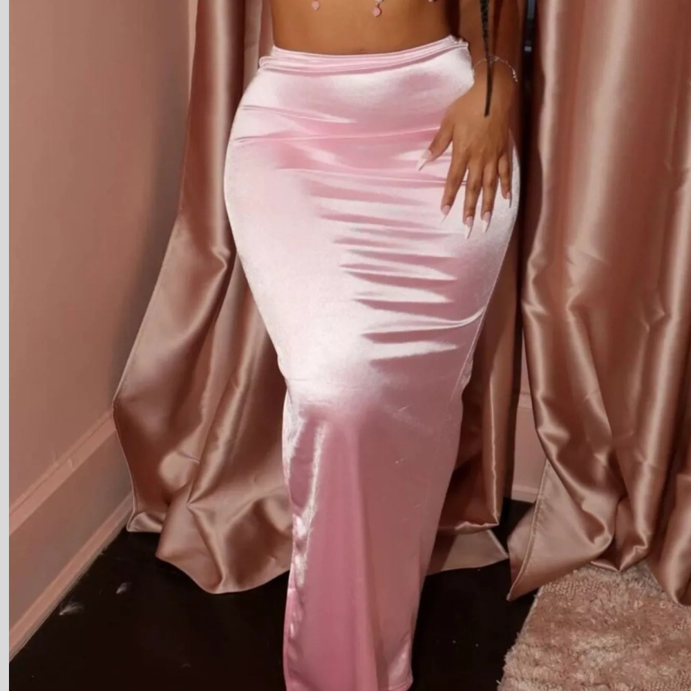 Satin Split Maxi Skirt