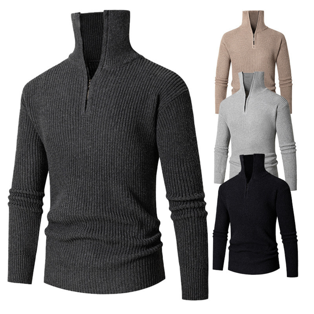 Fall Winter Men Thermal Slim Fit Base Sweater Shirts Leisure