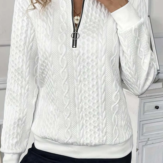 European And American Zipper Sweater Women's Coat Cardigan