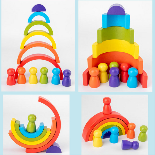 Rainbow arched building blocks