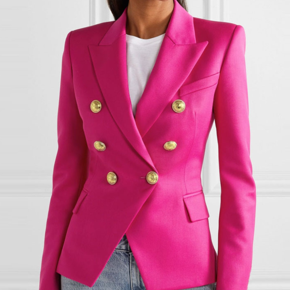 Lapel Collar Long Sleeve Blazer