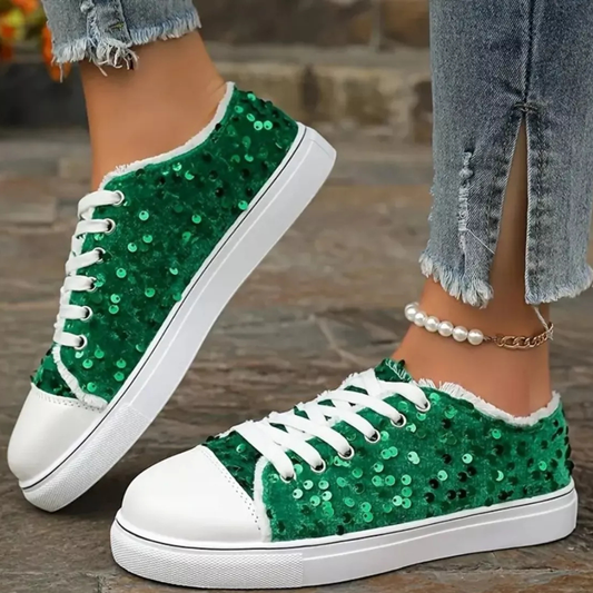 Sparkling Sequin Low-Top Sneakers