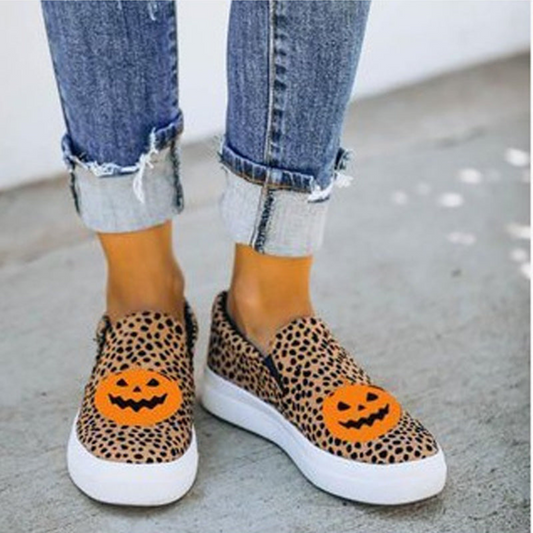 Halloween Bat Canvas Flat Shoes