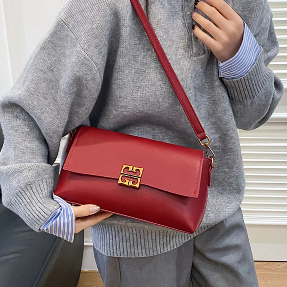 Leather Flap Crossbody Bag