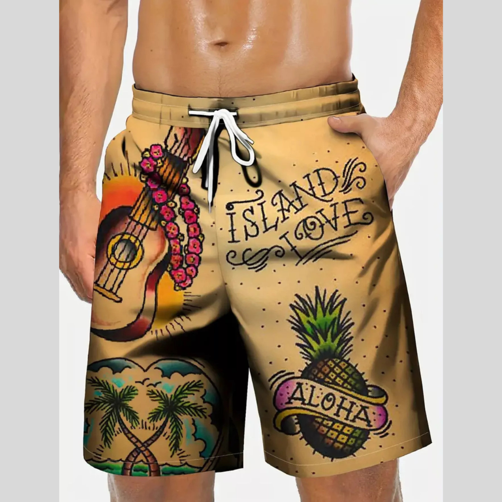 Men's Full Size Drawstring Pocketed Shorts Plus Size