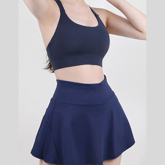 High Waist Pleated Active Skirt