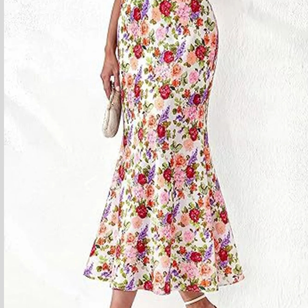 High-Waisted Mermaid Midi Skirt