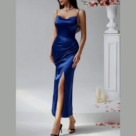 Devine Slit Ruched Maxi Cami Dress