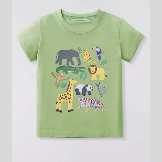 Children's Animal Crew Neck T-Shirt