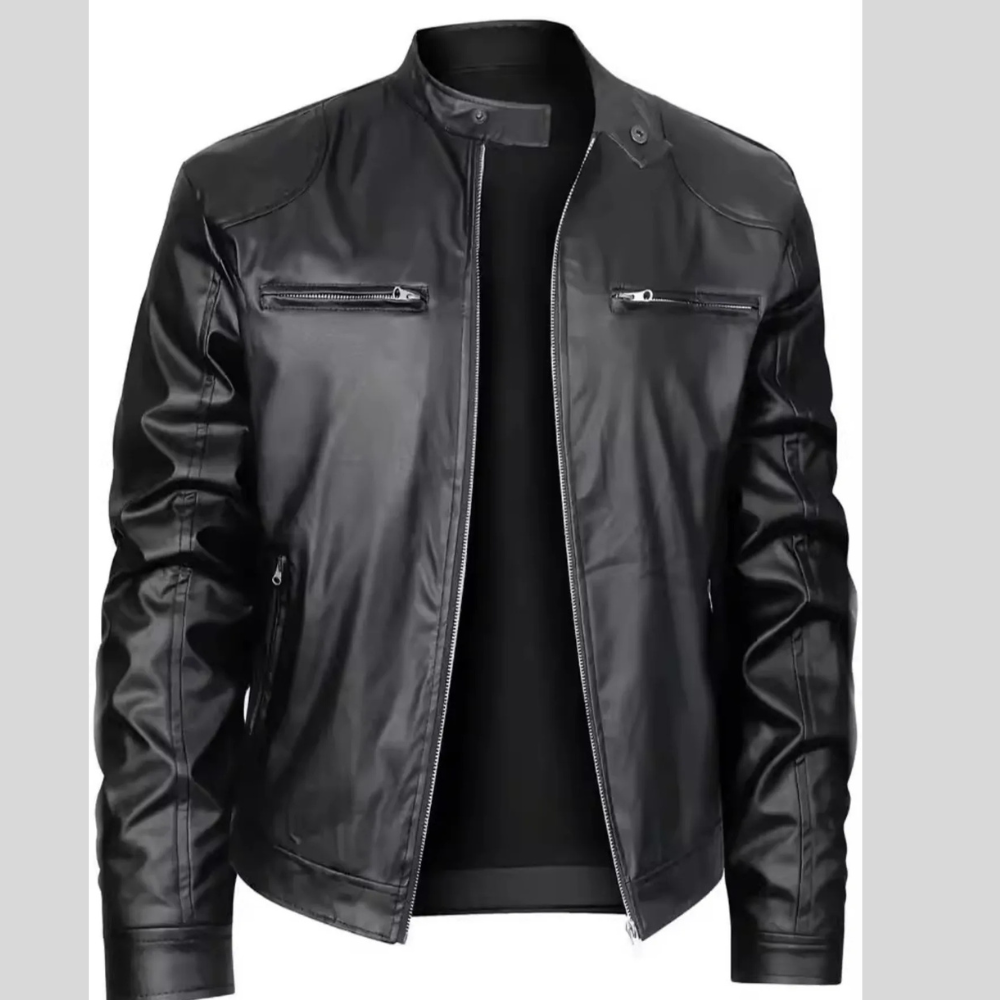 Men's Classic Zip Front Outerwear Jacket