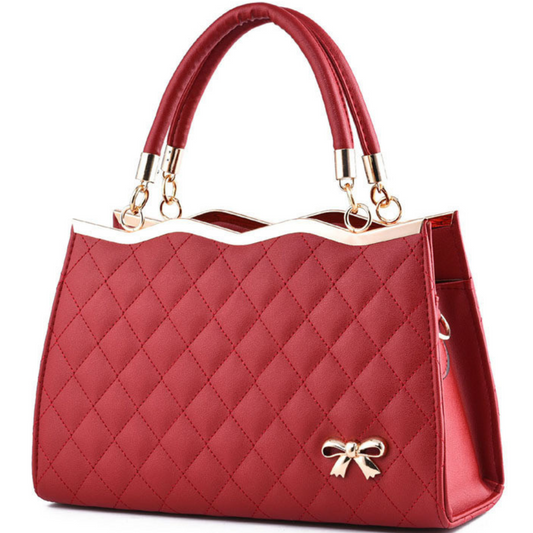 Crossbody shoulder bag with bow