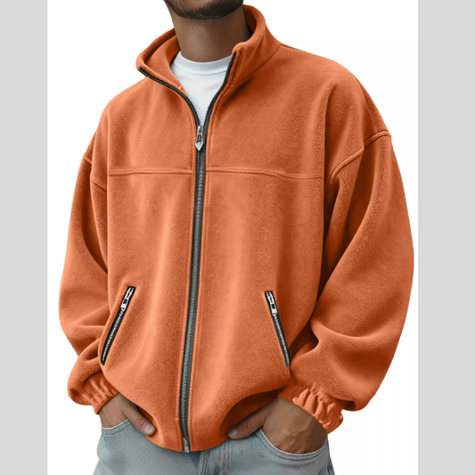 Men's Full Size Zip Up Long Sleeve Outerwear Plus Size