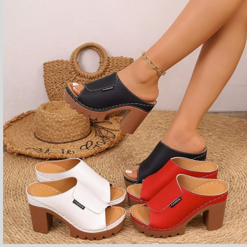 Women's Open Toe Block Heel Dress Sandals