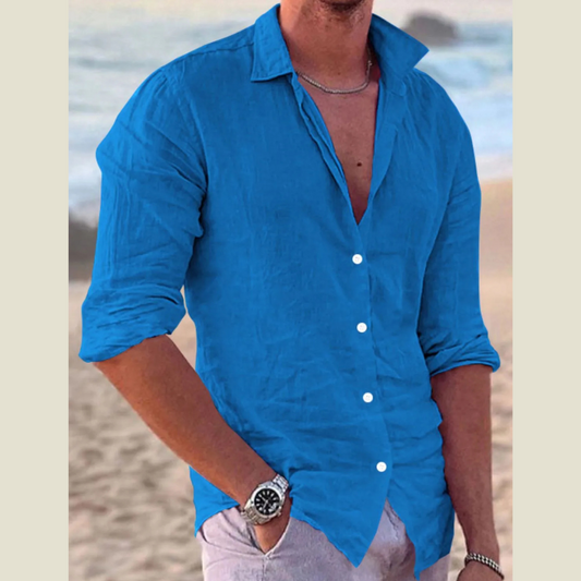 Men's Full Size Button Up Long Sleeve Shirt Plus Size