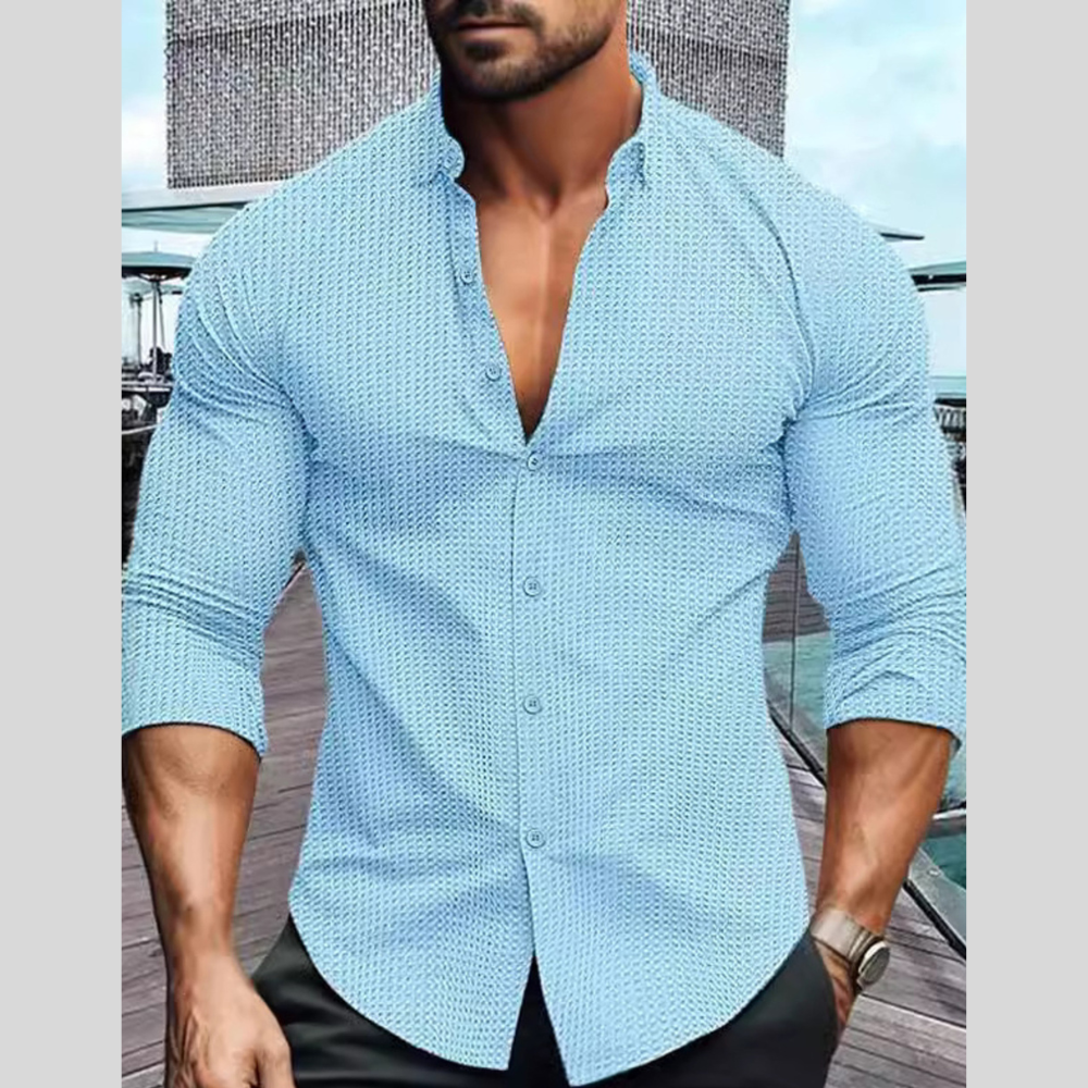 Men's Full Size Slim Fit Button Up Shirt Plus Size