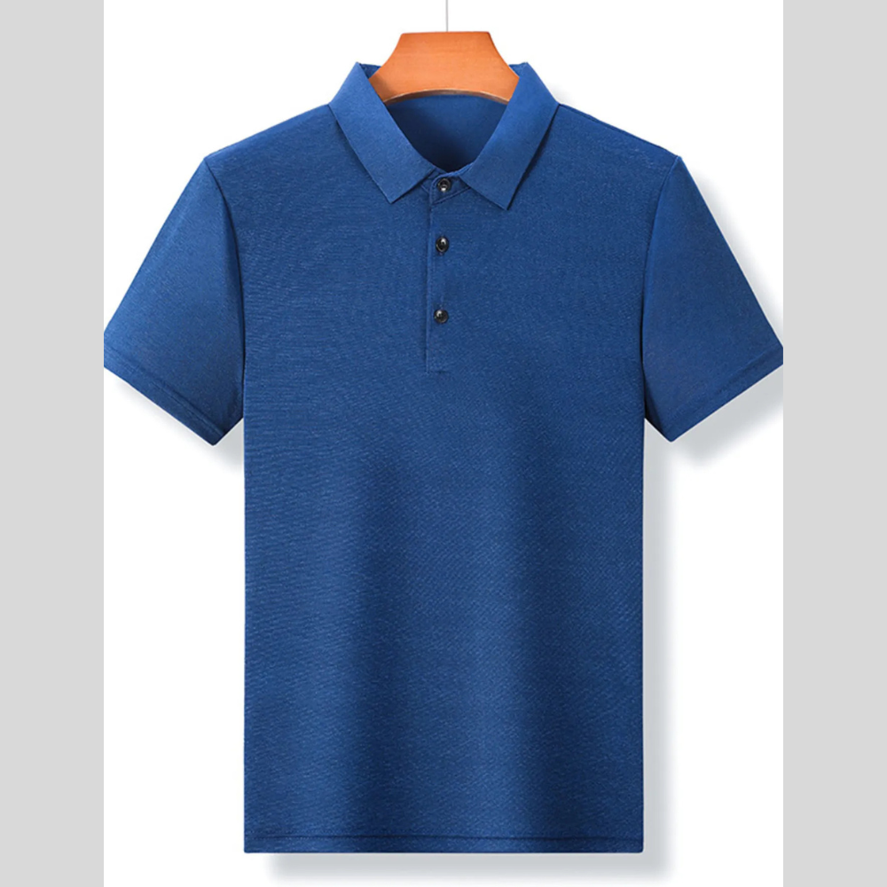 Men's Plus Size Breathable Collared Neck Short Sleeve Polo