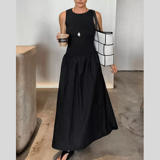 Round Neck Sleeveless Maxi Dress