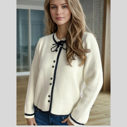Soft Button Front Long Sleeve Sweater Cardigan