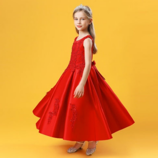 Fashion Children's Long Summer Piano Performance Costume Dress