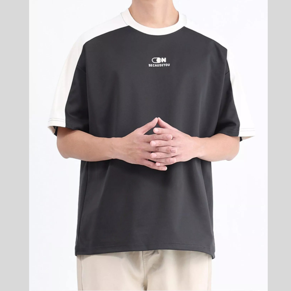 Men's Plus Size Color Block Casual T-Shirt